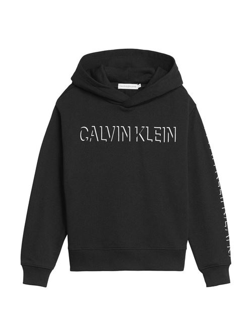 SHADOW CALVIN LOGO HOODIE CALVIN KLEIN JEANS | IG0IG01217/BEH